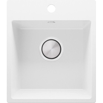 Image 1 of Твоят Стил Бяла кухненска гранитна мивка Рига Easy 380 x 440 mm