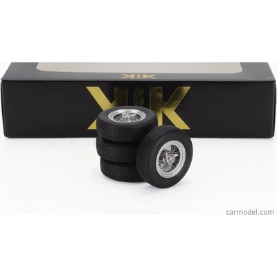 Kk-scale Accessories Set Wheels And Rims For Ghibli Coupe 1969 Černý Chrom 1:18