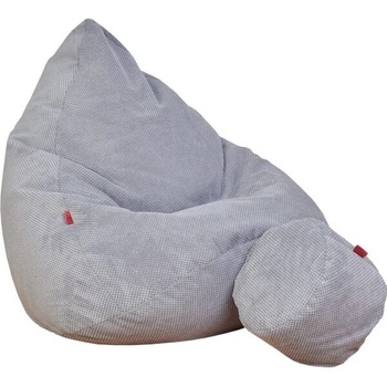 Supplies sedací vak Dot Relax z plyšoviny šedý