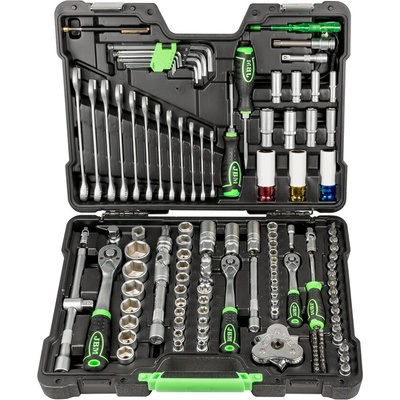 JBM Комплект инструменти 1/4+3/8+1/2, ключове, отвертки, вложки за джанти и други - 132 части; jbm 54082