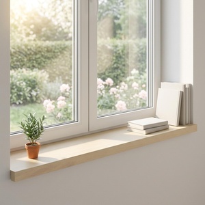 vidaXL Парапети за прозорци 2 бр. Бяло 90 x 25 x 2 cm Масивен дъб (42049906)