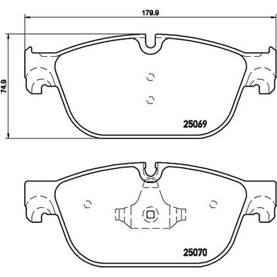 BREMBO Sada brzdových destiček, kotoučová brzda P61115X