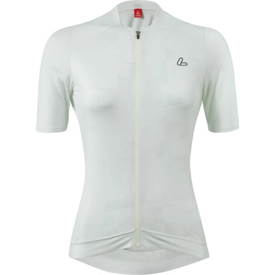 Löffler Дамска фланелка с къс ръкав за колоездене Löffler Women's Bike Jersey Full-Zip Skys Escape Cycling jersey - Creme White - размер 44 (EU) (156-2774-0116)