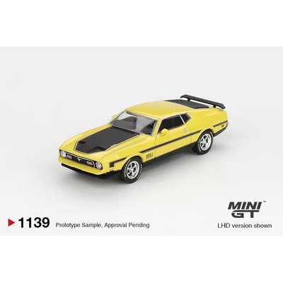 MINI GT Ford Mustang Mach 1 Grabber Yellow 1971 1:64