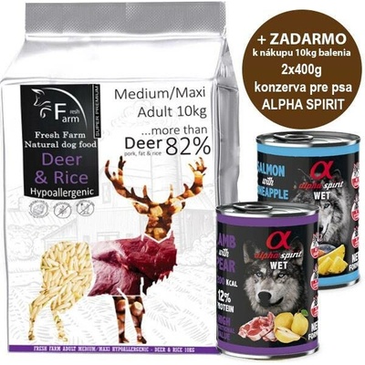 Fresh Farm Adult Medium & Maxi Intolerance Deer & Rice 10 kg