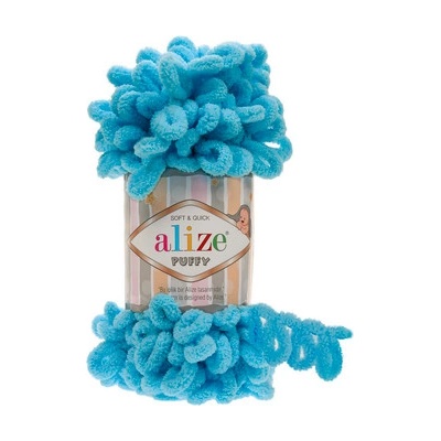 Priadza Alize Puffy 287 - pastelově modrá