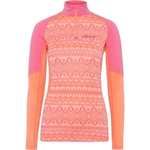 Kari Traa Дамско мериносово термобельо Kari Traa Women's Malia Half Zip Merino base layer - Bubblegum (115-2342-0712)