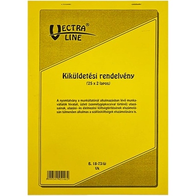 VECTRALINE Формуляр за командировъчна заповед VECTRALINE A/4 стоящ 25x2 листа B18-73/V (B18-73/V)