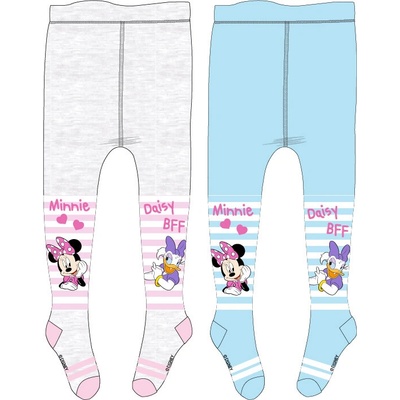 Dievčenské pančuchy Minnie Mouse 5236A342 svetlo šedá / ružový prúžok