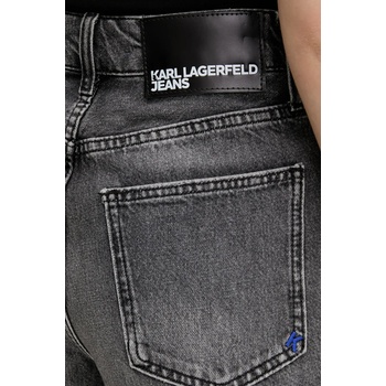 Karl Lagerfeld Jeans Дънков къс панталон Karl Lagerfeld Jeans в сиво с изчистен дизайн с висока талия A2W10040 (A2W10040)