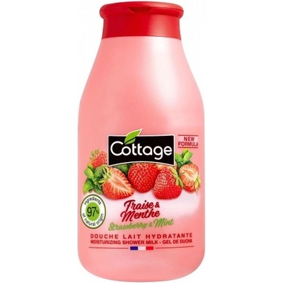 Cottage Moisturizing Shower Milk Strawberry & Mint sprchové mléko 97% přírodní 250 ml