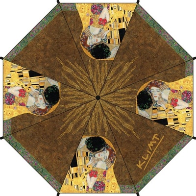 The Kiss Gustav Klimt deštník skládací žlutý