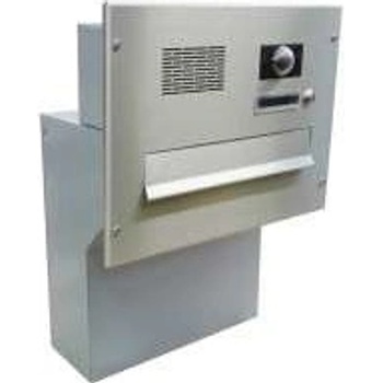 DOLS Poštovní schránka F-04 do sloupku + čelní deska se zvonkem a kamerou ABB - digitální systém NEREZ