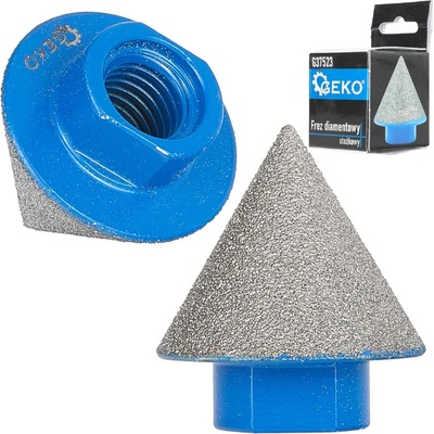 Brúsny diamantový kužeľový kotúč 2-38 mm, upnutie závit M14, GEKO