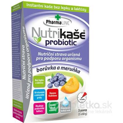 Mogador Nutrikaša probiotic čučoriedka a marhuľa 3 x 60 g