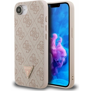 GUESS PU 4G Strass Triangle Metal Logo Задний чехол за iPhone 16e/17e Pink Guess | Rozov | МЪЖЕ | UNI