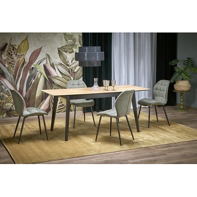 Halmar Разтегателна маса gulian дъб вотан / черно