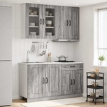 vidaXL Кухненски единица KALMAR 4 бр. Сив Сонома Инженерна дървесина (3438301)