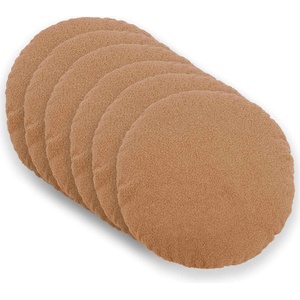 vidaXL Калъфка за възглавница 6 pcs HEERLEN Бежово Ø 60 cm Букле (922952)