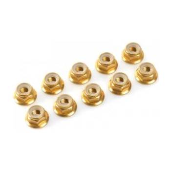 Revtec Самозаключваща се гайка с пр. m5 алуминий злато (10)