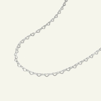 Rosefield колие в сребрист цвят Heart Chain JNHCS-J685 Rosefield | Lilav | ЖЕНИ | ЕДИН РАЗМЕР