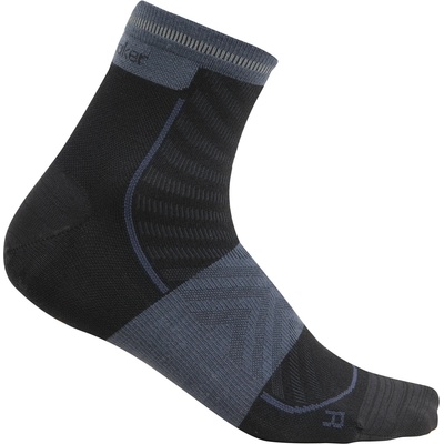 Icebreaker Мъжки чорапи за бягане Icebreaker Merino Run+ Ultralight Mini Running socks - Black / Graphite - размер 44, 5-46, 5 (EU) (201-8164-0113)