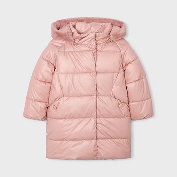 MAYORAL Дълго зимно яке за мини момиче в розов цвят с качулка Mayoral
