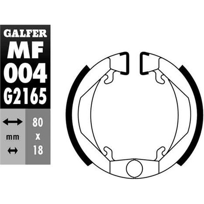 GALFER brzdové čelisti - pakny přední/zadní HONDA PX 50 84-89, PEUGEOT 103/104/105 80-, dolů X10/X20 50 86-