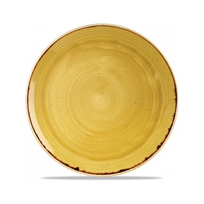 CHURCHILL Stonecast Mustard Seed Yellow Mělký talíř ručně zdobený 28,8 cm