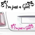  Стикер за автомобил - I`m just a girl (21704)