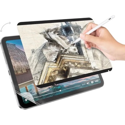 SwitchEasy SwitchPaper Magnetic Screen Protector 2in1 - комплект магнитно покритие (подходящо за рисуване) и защитно покритие за дисплея на iPad mini 6 (2021) (прозрачно)