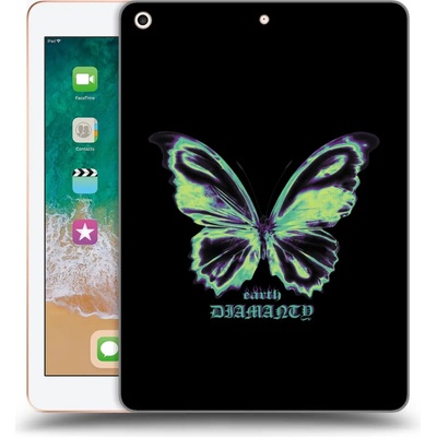 Picasee silikónový obal Apple iPad 9.7 2018 6. gen Diamanty Blue prehľadný