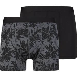 Stoic Мъжко синтетично термобельо Stoic TrosaSt. Boxer 2-Pack Boxer shorts - Ink Grey Aop / Black - размер XL (014-2412-0714)