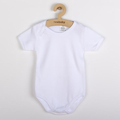 NEW BABY Луксозно памучно боди с къс ръкав New Baby - бяло 92 (18-24м) (46366)