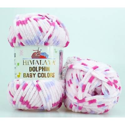 Himalaya příze Dolphin Baby Colors 80402 světle růžová s fialkovou a fuchsiovou