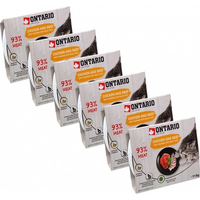 ONTARIO chicken & beef with taurine 6 x 115 g
