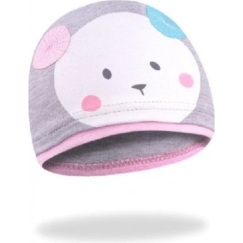 Yo! dívčí čepice s medvídkem šedá