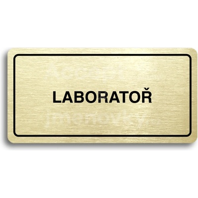 ACCEPT Piktogram LABORATOŘ - zlatá tabulka - černý tisk