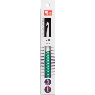 PRYM Háček na háčkování ergonomický plastový ERGO, velikost 7mm, délka 17cm