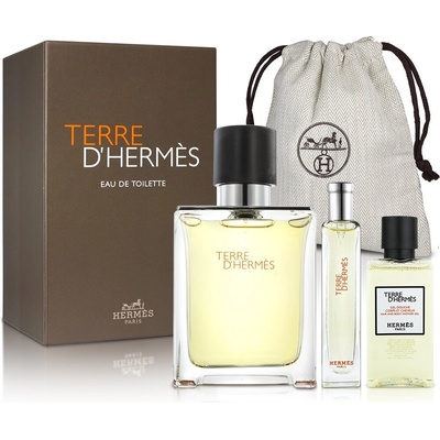 Hermes Terre D´Hermes EDT 100 ml + EDT 15 ml + sprchový gél 40 ml + taška darčeková sada