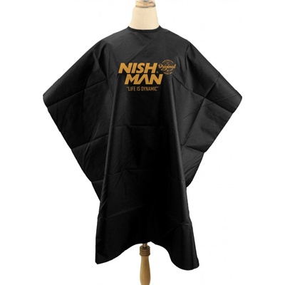 Nishman Barber Cape 02 čierna barber pláštenka