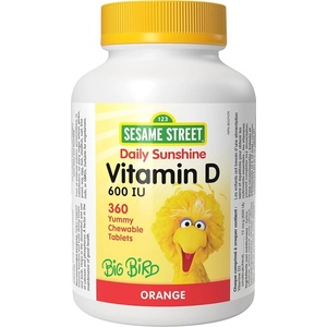 Webber Naturals Sesame Street Daily Vitamin D, 360 дъвчащи таблетки, Webber Naturals (3961 WN)