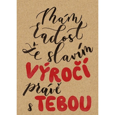 Přáníčko BeBechy - recyklovaný papír - Výročí