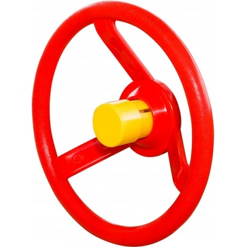 Volant červený s žlutým klaksonem