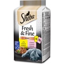 Krmivo pro kočky Sheba Fresh & Fine Kuřecí a Losos ve šťávě 6 x 50 g