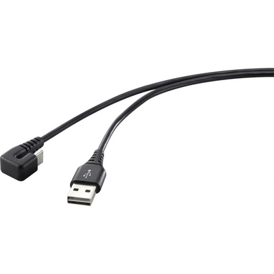 Renkforce RF-4609276 USB, USB 2.0 USB-C ™ zástrčka, USB-A zástrčka, 1m, černý