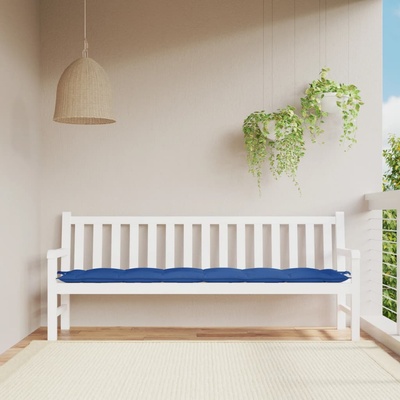 vidaXL Възглавница за пейка кралско синьо 200x50x7 см Оксфорд плат (361650)