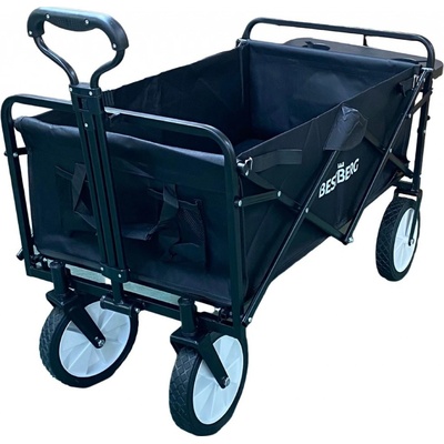 Skládací plážový vozík BestBerg BBBW-10BK / nosnost 70 kg / černá – Sleviste.cz