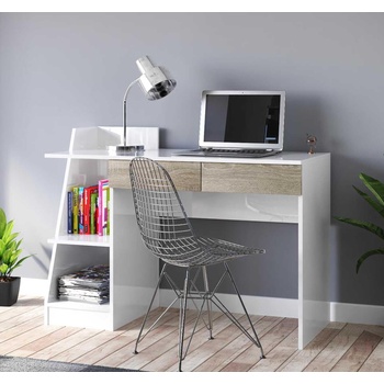 Бюро Smart тъмна сонома и бял гланц HG