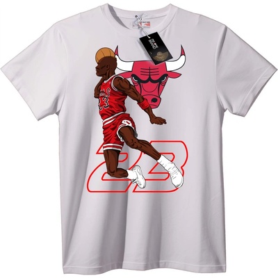 NOONEBRAND Тениска Michael Jordan Bulls 23 - 6XL, White
